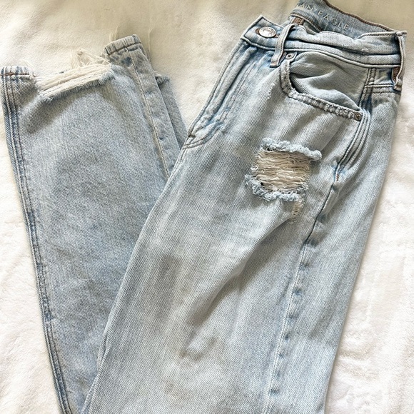 American Eagle High Rise Straight Jeans sz 0 - Picture 2 of 5